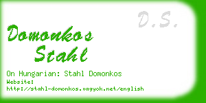 domonkos stahl business card